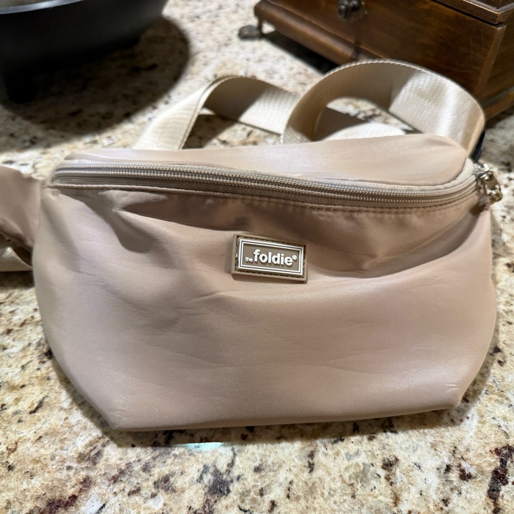 Foldie Beige Crossbody Bag